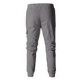 thumbnail image 5 of Men Jogger Pants Drawstring Waist Relaxed Fit Tapered Leg Cargo Style Elastic Cuffs Multiple Pockets Design, 5 of 5
