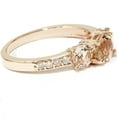 thumbnail image 3 of Pompeii 1ct Morganite & Diamond 3-Stone Ring 10k Rose Gold (H/I,I1), 3 of 4
