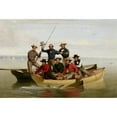 thumbnail image 2 of Junius Brutus Stearns 24x18 Black Ornate Framed Double Matted Museum Art Print Titled: A Fishing Party off Long Island (1860), 2 of 5