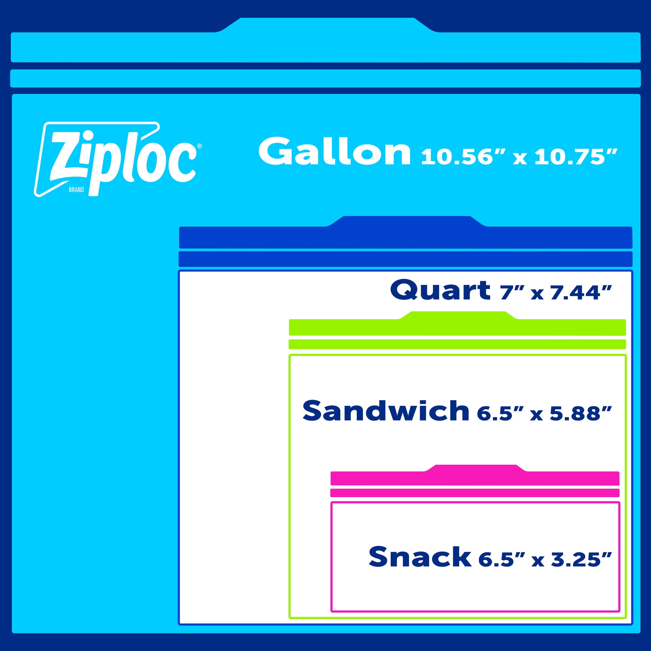 (4 pack) Ziploc Brand Food Storage Bags, School Supplies, with Grip 'n Seal Technology, Zipper, Gallon, 40 Count