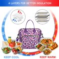 thumbnail image 4 of Pink and Purple Of Leopard Print Womens Lunch Box for Work,Insulated Large Lunch Bag for Tween and Teen,Loncheras Para Mujer,Leakproof Adult Lunch Bag for Work,Beach,Travel,Picnic,Camping, 4 of 7