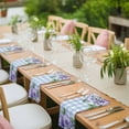 thumbnail image 4 of Cloth Napkins Set of 8 - 20x20 Inches, Purple Flowers Washable Reusable Table Napkins, Spring Floral Leaves Plants Blue Plaid Soft & Absortbent Dining Napkin for Party Wedding Hotel Restaurant, 4 of 8