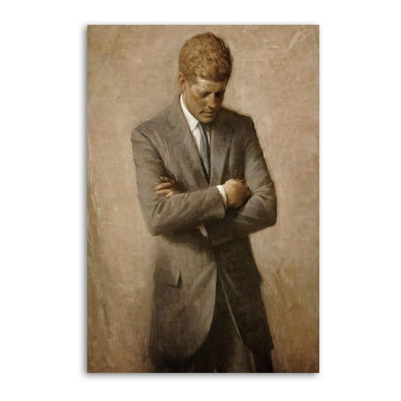 John F Kennedy White House Presidential Portrait Gifts Canvas Painting Poster Wall Art Decorative Picture Prints Modern Decor 24x36inch(60x90cm)