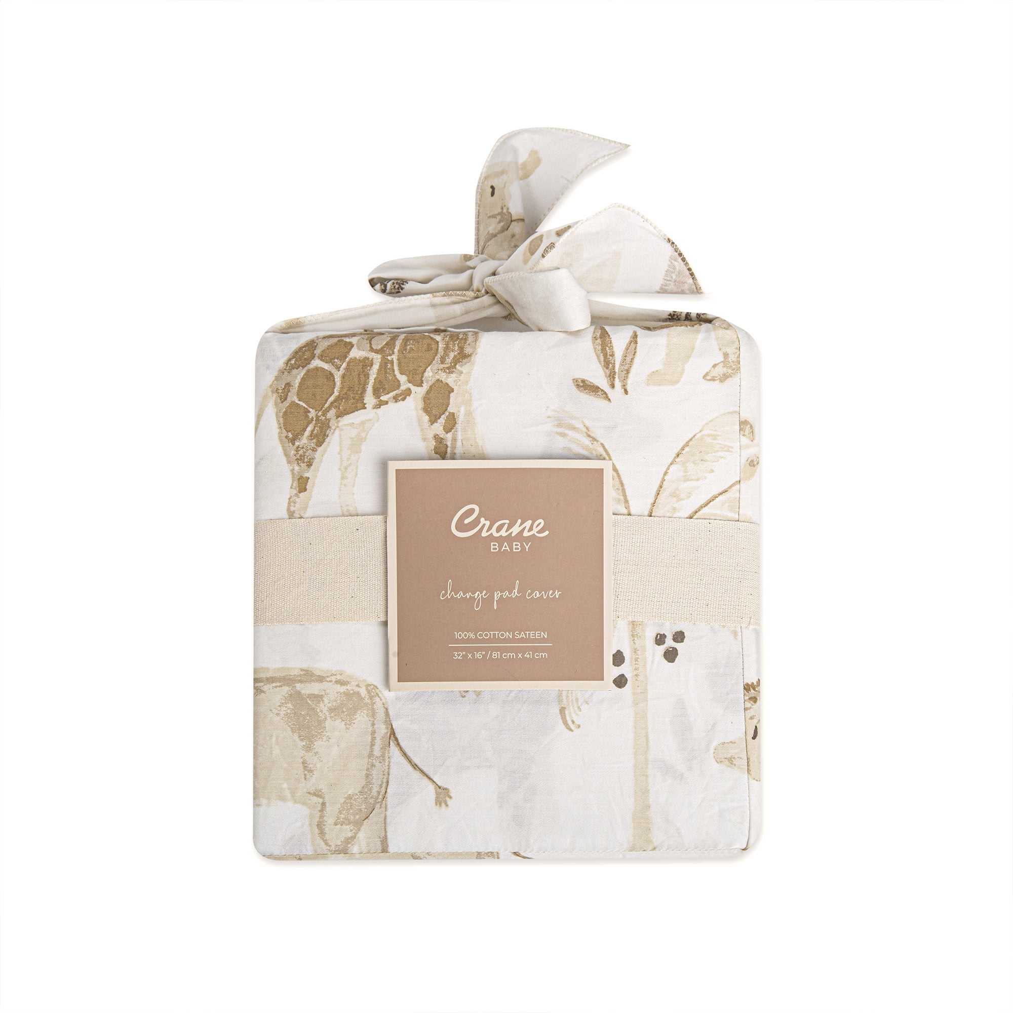 Crane Baby Kendi Quilted Changing Pad Cover, Kendi Safari Animal Print