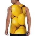 thumbnail image 2 of Sigee Ripe Yellow Lemon for Men's Workout Tank Top, Athletic Gym Sleeveless Shirt - Quick Dry, Lightweight, Breathable 3X-Large, 2 of 9