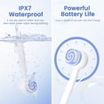 thumbnail image 3 of HiBig Waterproof Rechargeable Cleansing Massaging Shower & Bath Brush with 2 Heads, 3 of 9