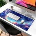 thumbnail image 3 of Pastel Anime Space Desk Mat Nebula View Cute Aesthetic XL Mouse Pad Deep Dark Blue Cosmos Extended Gaming Mousepad 31.5"x11.8" for Laptop & Office, 3 of 6