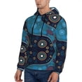 thumbnail image 3 of Uemuo Bohemian Turtle Pattern Men's Hoodie - Casual Pullover Hoodie with Kangaroo Pocket, Stylish Hooded Sweatshirt for Everyday Wear-Small, 3 of 7