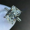 thumbnail image 4 of Radiant Lab Created Diamond Engagement Ring 3.50 Ct 14K White Gold Plated Wedding Gift For Women's, 4 of 4