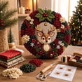 thumbnail image 4 of 3D Fabric Poke Wreath DIY Kit, Christmas Wreath DIY Kit for Adults (Reindeer), 4 of 7