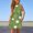 Green, variant on Dress Girls Size 3-4Y Youth Floral Print Round Neck Sleeveless Casual Spring Summer Dress Toddler Dresses