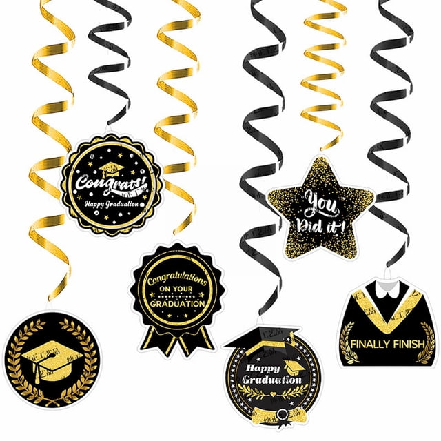 Graduation Season Theme Party Graduation Graduation 2022 Hat Charm Pendant Party Decoration Set of 12Pcs Party Supplies Setdecoration Kit,Balloon Set,Banner Set,Table Decor,Confetti,Party Favors,Even