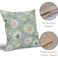 thumbnail image 3 of Spring Summer Daisy Pillow Covers 16x16 Set of 2 Watercolor White Flower Print Blue Decorative Throw Pillows Outdoor Pillowcase Square Linen Farmhouse Cushion Case Decor for Couch Sofa Bed, 3 of 6