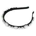 thumbnail image 7 of Unique Bargains 1Pc Bling Rhinestone Headband White Rhinestone Flannel Headband for Women 5.51"x0.79", 7 of 7