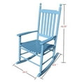 thumbnail image 6 of tunuo Wooden Porch Rocker Rocking Chair, Blue, 6 of 6