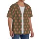 thumbnail image 2 of Balery Green and Pink Squares Camisa Casual de Manga Corta con Botones para Hombre, Texturizada, Estilo Cubano, para Playa, Verano-Large, 2 of 5