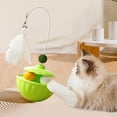 thumbnail image 1 of Juguete interactivo para gatos con plumas y bolas de menta | Diseño de vaso giratorio para jugar y ejercitarse | Juguete educativo con dispensador de comida para gatos de interior, 1 of 6