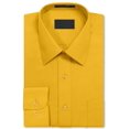 thumbnail image 2 of Men's Dress Shirt Long Sleeve Regular Fit Button Up Pocket Solid Standard Cuff Gold, 2 of 2