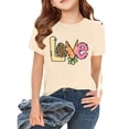 thumbnail image 2 of YunPes Girls T Shirts Loose Fit Short Sleeve Kids Summer Tops Soft Casual Crewneck Basic Tees Cute Birthday Outfits Easter Shirt, 2 of 8