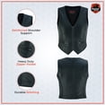 thumbnail image 6 of Daniel Smart Women Leather Vest – Cinched leather sides Vest with size adjustment for perfect fit & Multipurpose Pockets, 6 of 8
