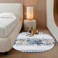 thumbnail image 2 of Navy Blue Starfish Coastal Round Area Rug 7Ft Washable Circle Rugs for Dorm Laundry Room, Ocean Beach Coral Nautical Non-Slip Carpet Floor Mats Indoor Outdoor Carpet Runner Aesthetic Home Decor, 2 of 8