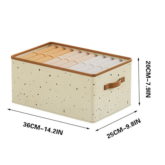 Yonrjhukm Foldable Linen Storage Box, Large Capacity Clothing Organizer, Eco-Friendly Fabric Storage Container for Home, Bedroom, Wardrobe, and Car Storage