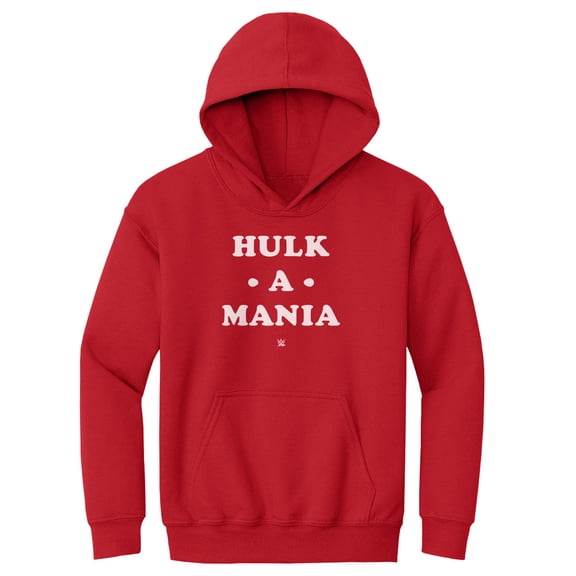 Youth 500 Level Red Hulk Hogan Hulk-A-Mania Pullover Hoodie