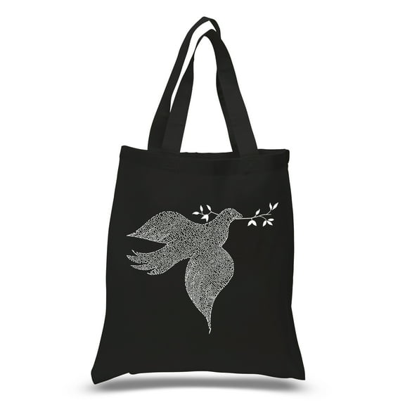 LA Pop Art Small Word Art Tote Bag - Dove
