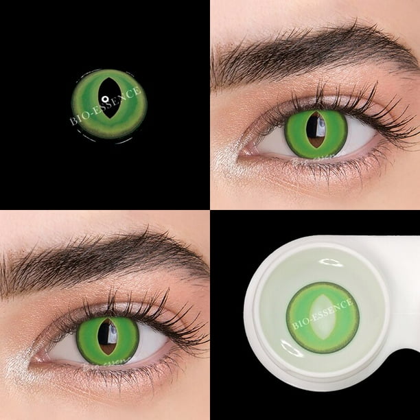Bio essence lentes de contacto para ojos de Halloween lentes de ojo de gato accesorios de Anime lentes de ojo de serpiente lentes de lagarto 1