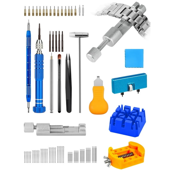 TSV 74pcs Watch Band Repair Kit, Link Remover Spring Bar Case Opener Battery Replace