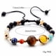 thumbnail image 3 of Pulsera cósmica del sistema solar con ocho planetas, pulsera con cuentas de piedra natural, pulsera Lun, 3 of 8