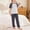 Gray, variant on Girl 2 Piece Outfits Kids Short Sleeve T-Shirts and Elastic Waist Pants Size 2T-15 Matching Set with Pockets Brown