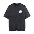 thumbnail image 2 of Hanagaki Takedo T-shirt Tokyo swastika T-shirt washed crew neck men's and women's retro summer short sleeves, 2 of 7