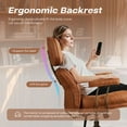 thumbnail image 4 of Toject Ergonomic Office Chair, High Back Big Comfy Home Office Chair with Lumbar Support, Mid-Century Modern Computer Executive Office Chair, Brown, 4 of 8