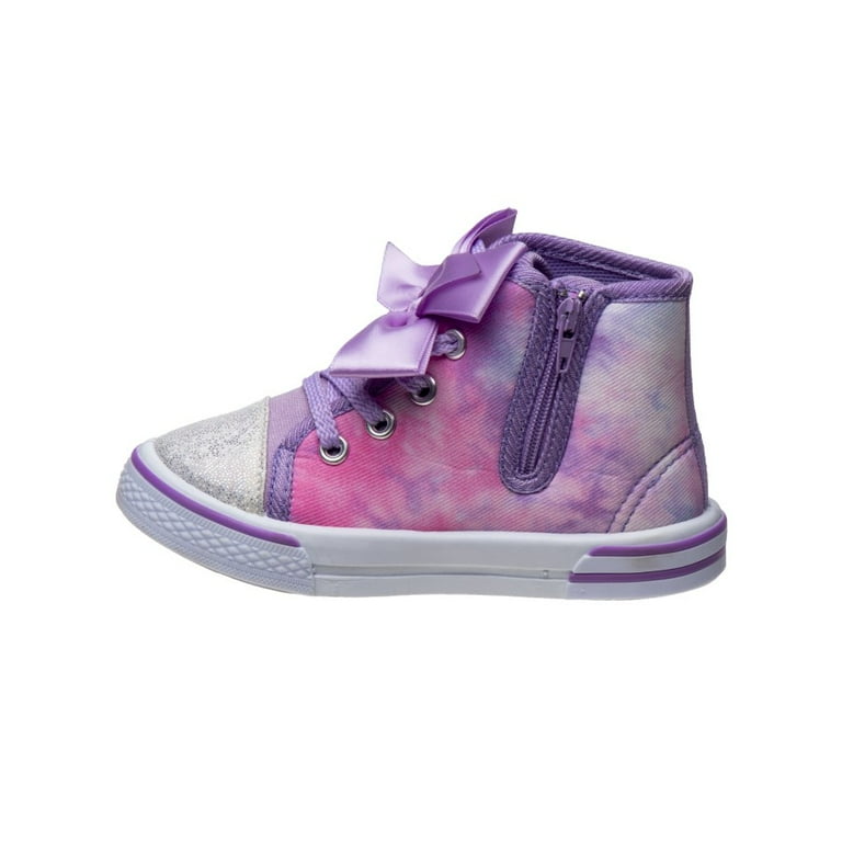 Laura Ashley Toddler Girls' High Top Lace-up Sneakers Purple