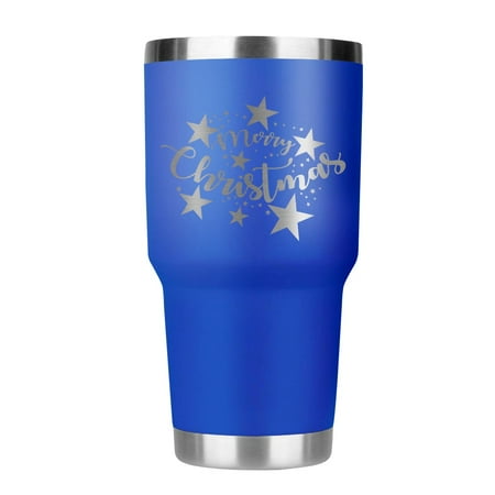 

Christmas Coffee Mug Tea Tumbler 30oz Stainless Steel Double Wall Vacuum Insulated Mug for Kids or Friends Gift (Blue)