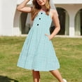 thumbnail image 6 of Moocorvic Girl Dresses Summer Casual Sleeveless Button Down Swing Flowy Tiered Sundress with Pockets, 6 of 9