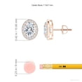 thumbnail image 2 of ANGARA IGI Certified Lab Grown 2 Ct Diamond Studs with Halo for Women in 14K Rose Gold (Size-7.7x5.7mm|Color-F-G|Clarity-VS) | April Birthstone, Anniversary, Jewelry Gift for Women | Diamond Earrings, 2 of 6