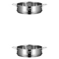 thumbnail image 4 of Wosthever Empuñadura de vapor portátil apilable resistente al calor Anti-escaldado reutilizable moderno hogar cocina bandeja de cocina al vapor 24cm 2Conjunto, 4 of 6