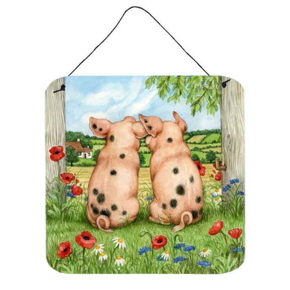 Pigs Side By Side by Debbie Cook Wall or Door Hanging Prints