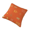 thumbnail image 3 of YFYANG Square Decorative Throw Pillow Case (Without Pillow Insert), Orange Abstract Line Decoration Bedroom Sofa Car Cushion Cover, 16"x16", 3 of 9