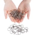 thumbnail image 5 of 60 PCS 25mm Keyrings with Chain, Steel Keychain Rings，JUN, 5 of 5