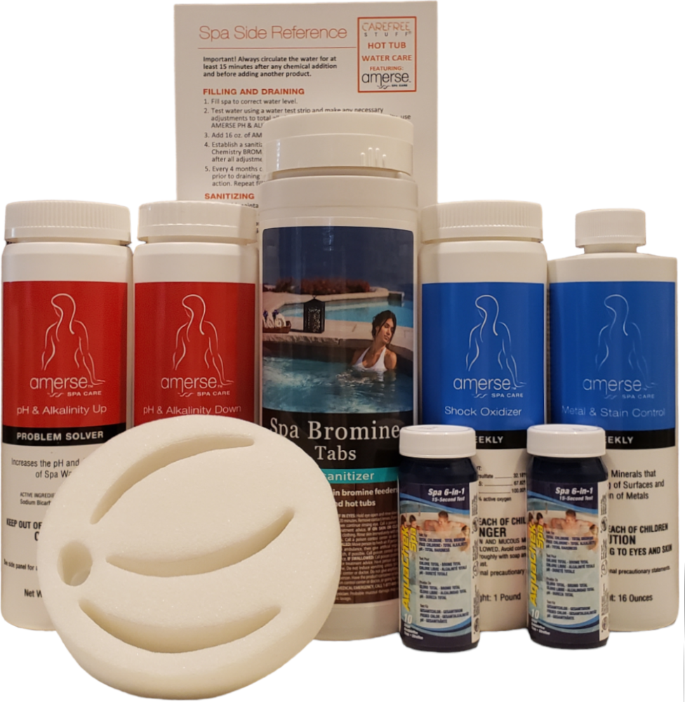 Carefree Stuff® Bromine Sanitizer Hot Tub Kit Featuring Amerse® Spa