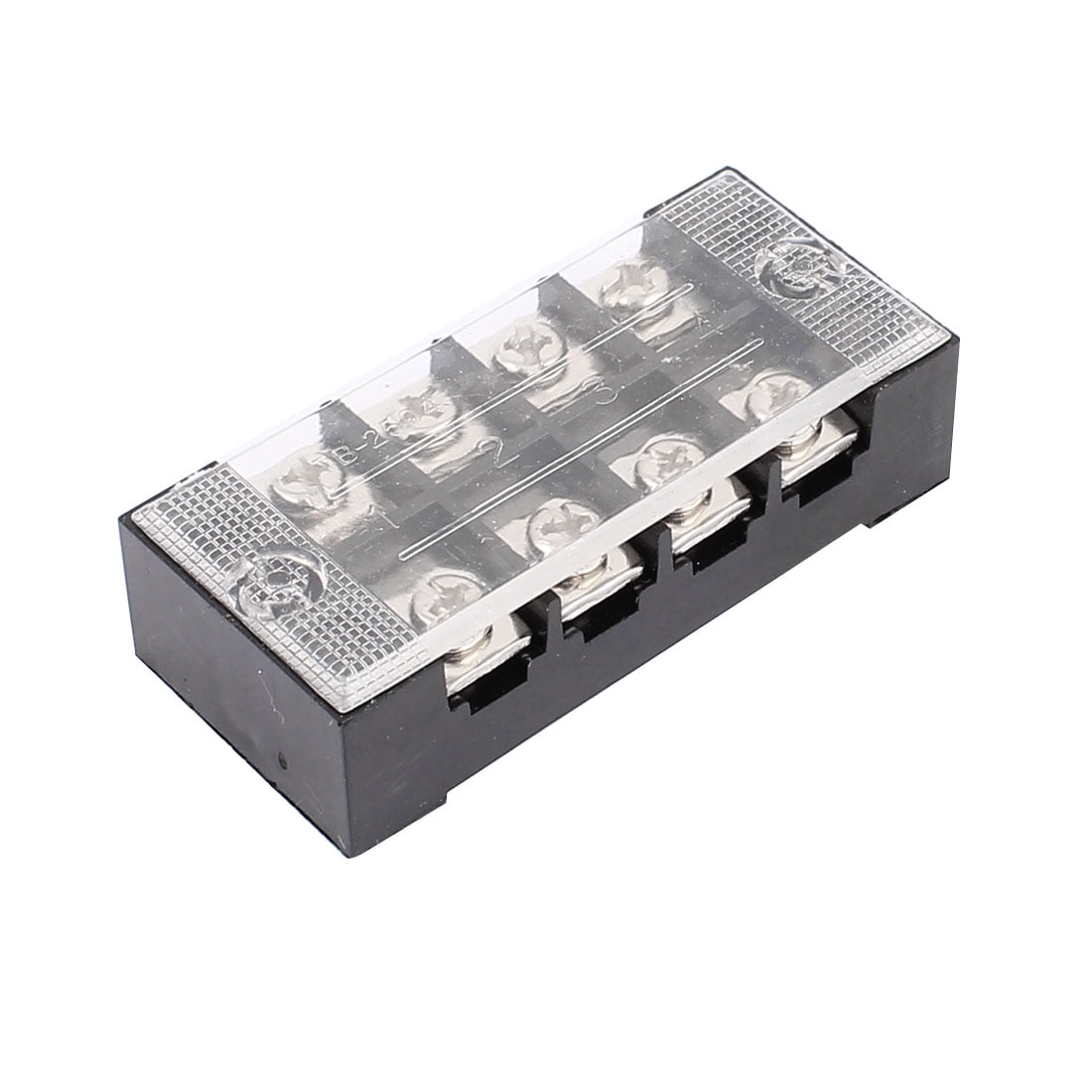 600V 25A 4P Dual Row Electric Barrier Terminal Block Cable Connector