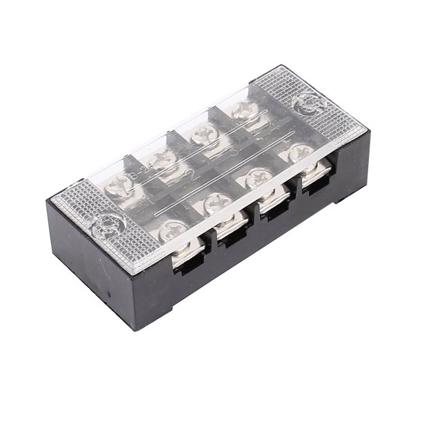600V 25A 4P Dual Row Electric Barrier Terminal Block Cable Connector