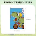 thumbnail image 4 of Kdxio Dinosaur Riding a Motorcycle Pattern Golf Towel (24" X 16") with Carabiner Clip - The Convenient Golf Cleaning Towel, 4 of 8
