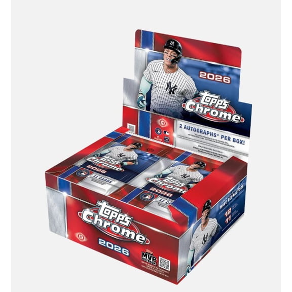 MLB 2026 Topps Chrome Baseball Jumbo Hobby Box English 1 Box UPC 887521159482