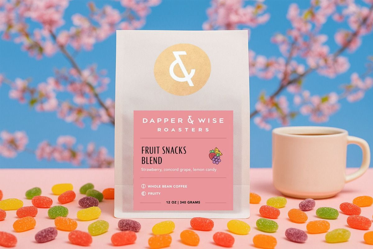 Fruit Snacks Blend - Roasted by Dapper & Wise - Whole Bean Coffee - 2lb Bag