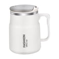 thumbnail image 2 of Taza aislante, taza de té de acero inoxidable con tapa y asa, vaso de café de oficina de 600 ml con infusor extraíble, diseño duradero de grado alimentario, 2 of 6