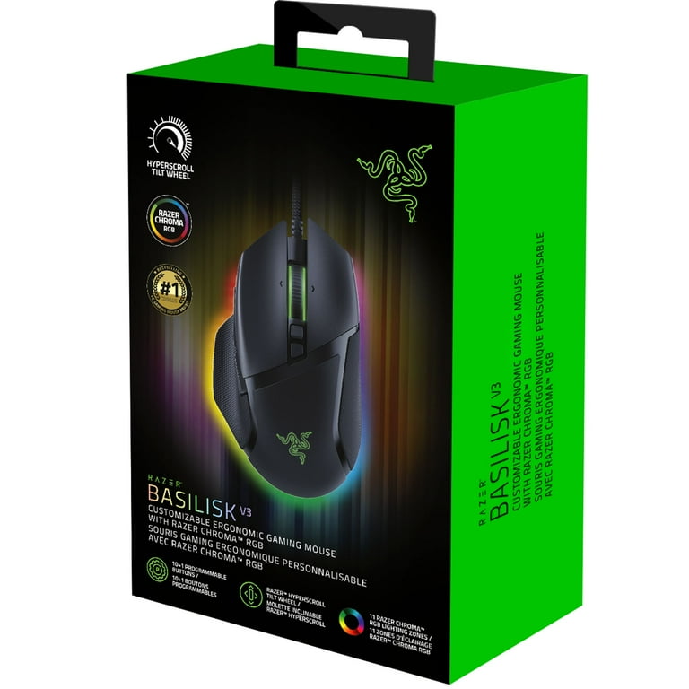 Razer Basilisk V3 Wired Gaming Mouse: 26K DPI, 11 Programmable Buttons, Chroma RGB, Computer Gamer Mice - Walmart.com Razer Basilisk V3 Wired Gaming Mouse: 26K DPI, 11 Programmable Buttons, Chroma RGB, Computer Gamer Mice - Walmart.com
